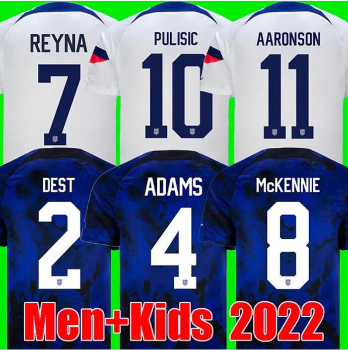 

USA 2022-23 Thai Quality Soccer Jerseys PULISIC McKENNIE REYNA AARONSON WEAH MUSAH FERREIRA MORRIS DEST MOORE WRIGHT YEDLIN men kids Jersey, Black