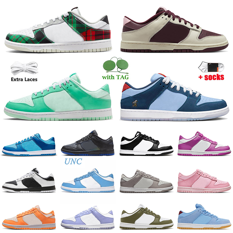 

Fashion Designer Platform Sneakers Danks Lows Casual Shoes Size US 13 Black White Grey Fog Plaid Mint Foam Pink Why So Sad Valentines Day Panda UNC Women Mens Trainers, A51 kumquat 36-45