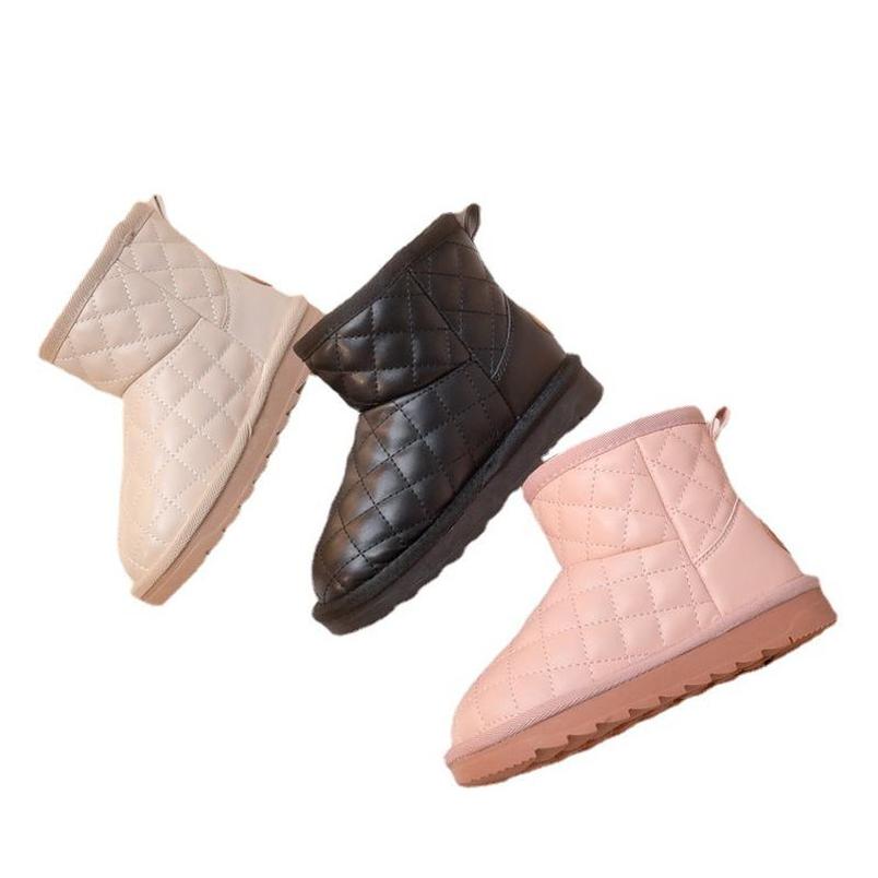 

Boots Baby Shoes Children Casual Mid-Tube Snow Winter Matte Leather E13889, C2