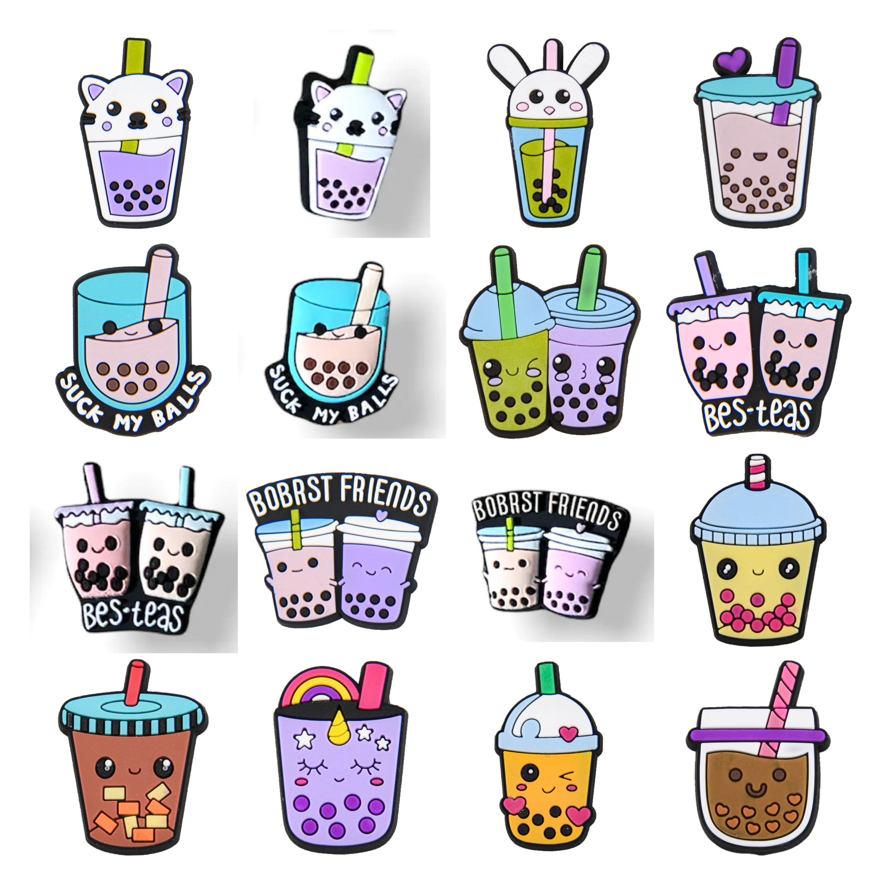 

HotSale Fashion Simple DIY Boba Milk Tea Coffee Cup Series Croc Shoe Charms