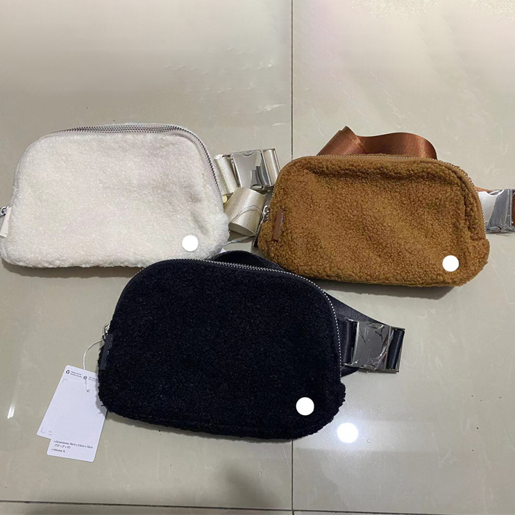 

Everywhere lu belt bag Outdoor sport yoga waist bag women men gym elastic adjustable strap zipper fanny pack with logo wholesale