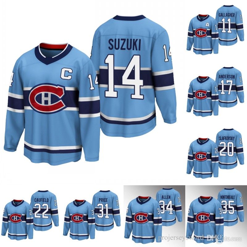 

Montreal Nick Suzuki Canadiens 2022 Reverse Retro Jersey Brendan Gallagher Josh Anderson Juraj Slafkovsky Kaiden Guhle Cole Caufield Carey P, 20 juraj slafkovsky