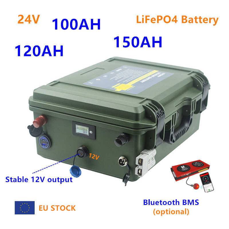 

24v LiFePO4 100AH 120AH 150AH Battery 24v 100ah 120ah 150ah lifepo4 battery pack 24v Lithium iron phosphate battery waterproof