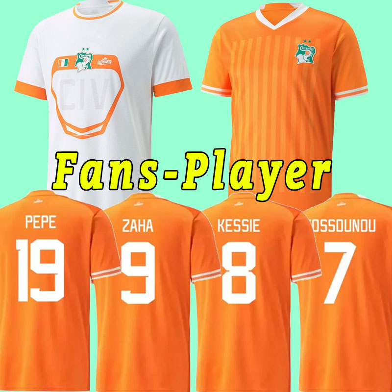 

Player Fans 2022 2023 Soccer Jerseys Cote d Ivoire ivory coast PEPE ZAHA HALLER KESSIE BAILLY BOLY national team home away 22 23 football shirts