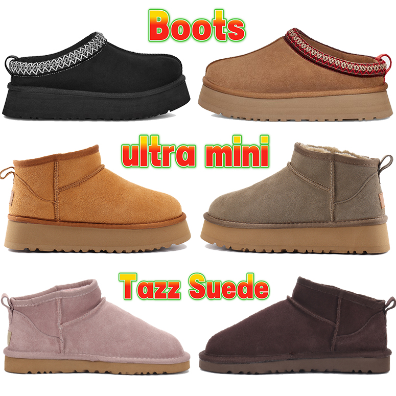 

New winter snow boots australia Classic ultra mini Tazz Suede platform Neumel Suede Shearling boot womens slides chestnut Charcoal designer ankle booties EUR 34-43, Shoe box