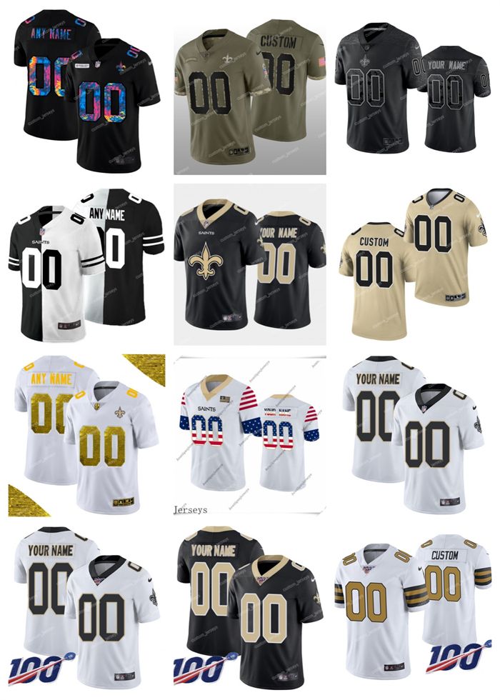 

CUSTOM Custom New Orleans''Saints''Men Jersey Women Youth Active Player #00 Name Number Color Rush Elite Limited Stitched''NFL''Football Jer, 14