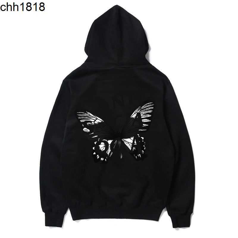 

New assc Antisocial Club hoodie dress butterfly print diving jumper, White
