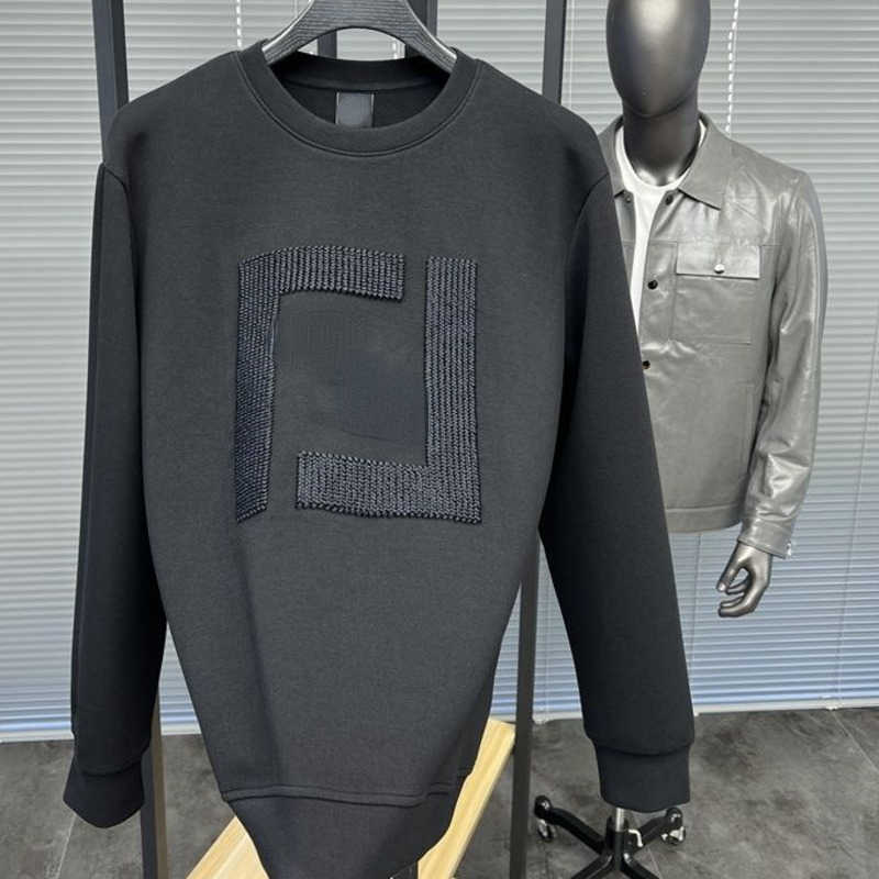 

Cotton sweater mens sweatshirt double F embroidery long sleeve tshirt fd designer hoodie men women casual crew neck pullover sweaters, Coffee