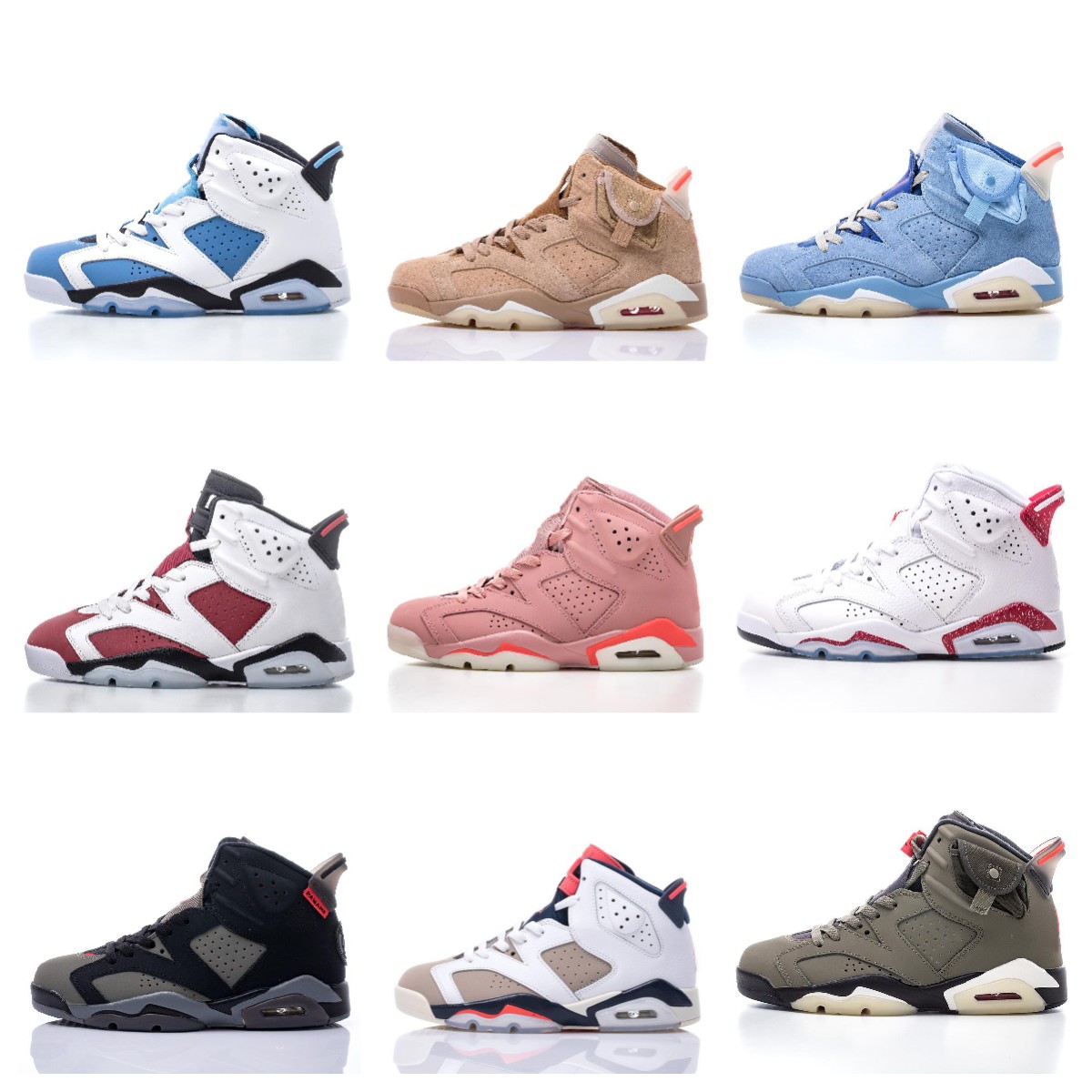 

Washed Denim 6 6s mens basketball shoes Sneaker University Blue Bordeaux electric green cactus DMP Infrared White Barely Rose hare men women sports Sneakers, 18#