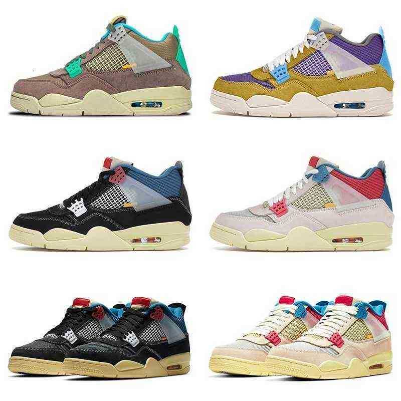 

men Outdoor shoes 4s jumpman 4 Union 30th Anniversary Desert Moss Taupe Haze Noir Guava Ice Roma Green mens trianers sports sneaker