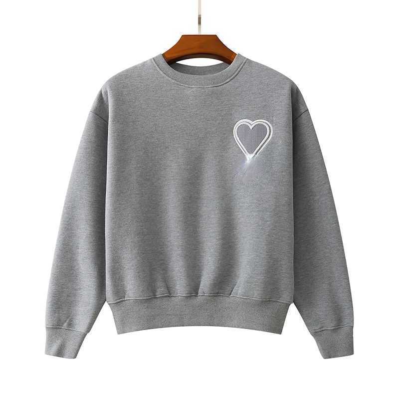 

Designer Hoodie Mens Sweatshirt Am Love Embroidery Round Neck Long-sleeved T-shirt Man Sweater Casual Loose Women Pullover Sweaters, Green