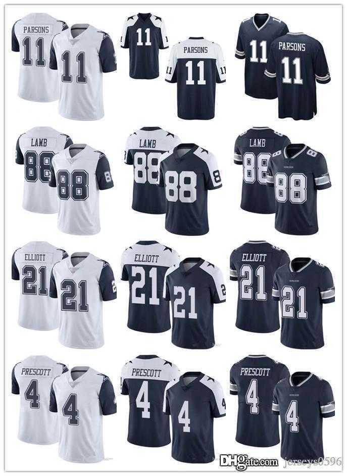 

football Men women youth Dallas''Cowboys''Jersey 4 Dak Prescott 11 Micah Parsons 21 Ezekiel Elliott 88 CeeDee Lamb Football Jerseys navy, Color