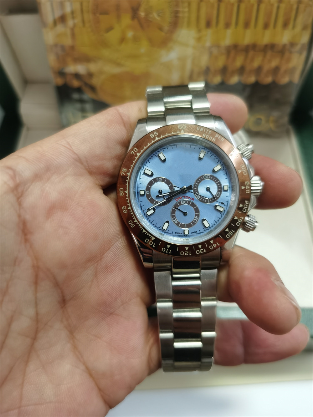 

With Original Box Wristwatch Men's Stainless Steel watches 116508 116528 Men Ceramic Bezel Dial Asia 2813 automatic mechanical Mens Sport Yacht Watch de Luxe, Style18 original box+watch
