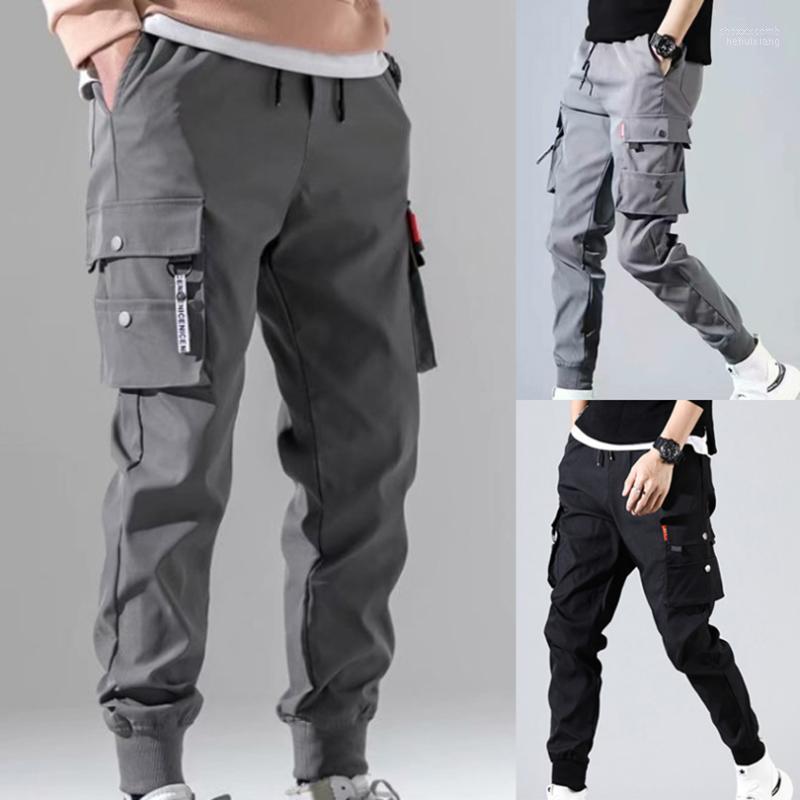 

Men's Pants Men's Summer Thin Harem Pant Polyester Tactical Joggers For Boys Jogging Cargo Men Harajuku With Pocket 2022 Clothes, Grey