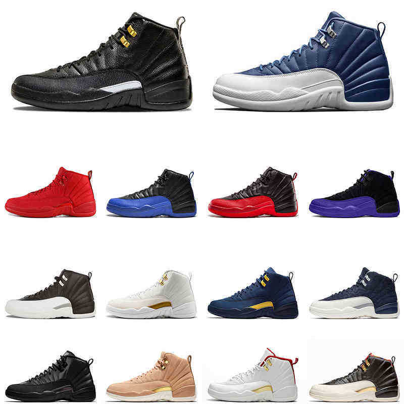 

dunks low 5.5-13 12 Indigo 12s mens Outdoor shoes The Master University Gold Dark Grey Flu Game taxi men Sports trainer sneakers AYXZ, No shoes