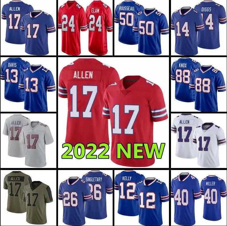 

Von Miller Josh Allen jersey tee Stefon Diggs Buffalo''Bills''Kaiir Elam Custom Football Jerseys Reich Tre'Davious White Tremaine Edmunds Mens, As photo