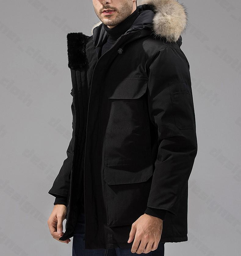 

Designer Mens Jacket Winter Down Jacket Top Men's Parka Waterproof Windproof Premium Fabric Thick Cape Belt Warm Jackets, 13