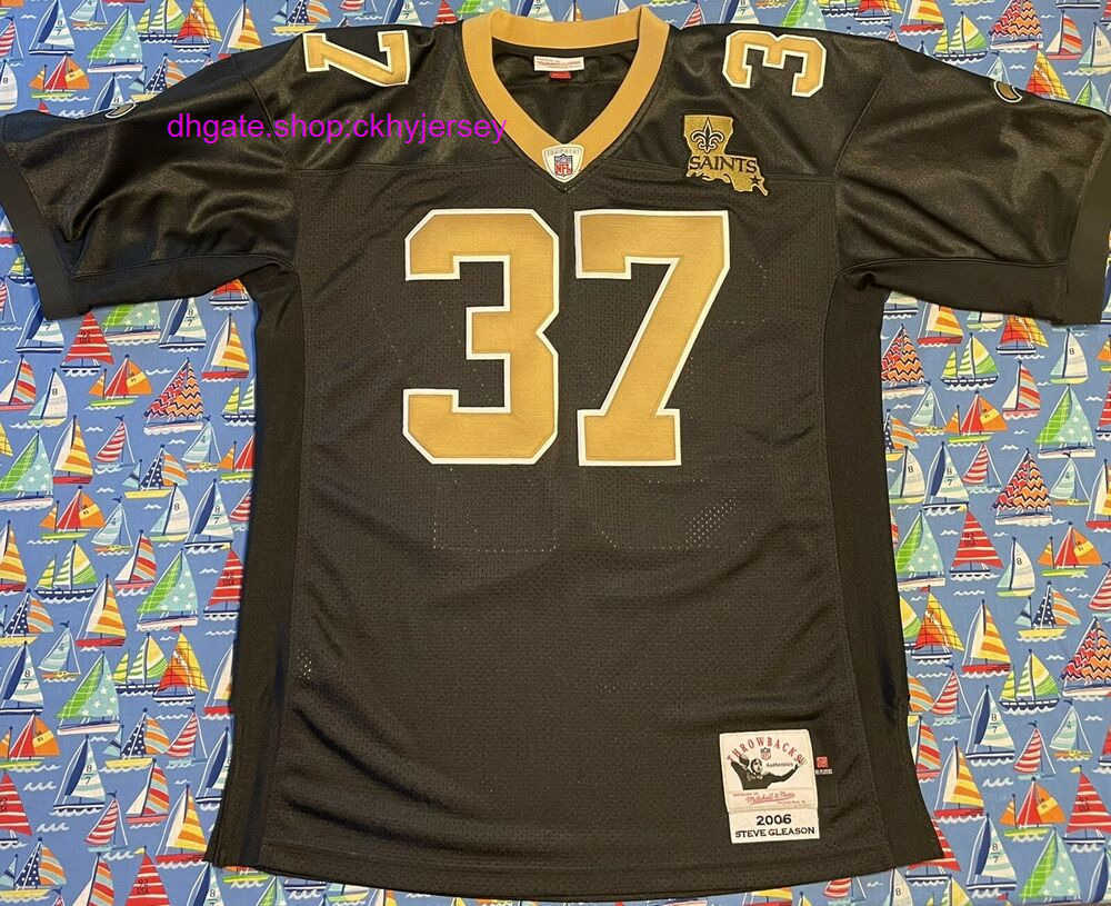 

New Mitchell Cheap Authentic & Ness Steve Gleason Football Jersey Mens Kids Stitched Throwback Jerseys, Same as picture