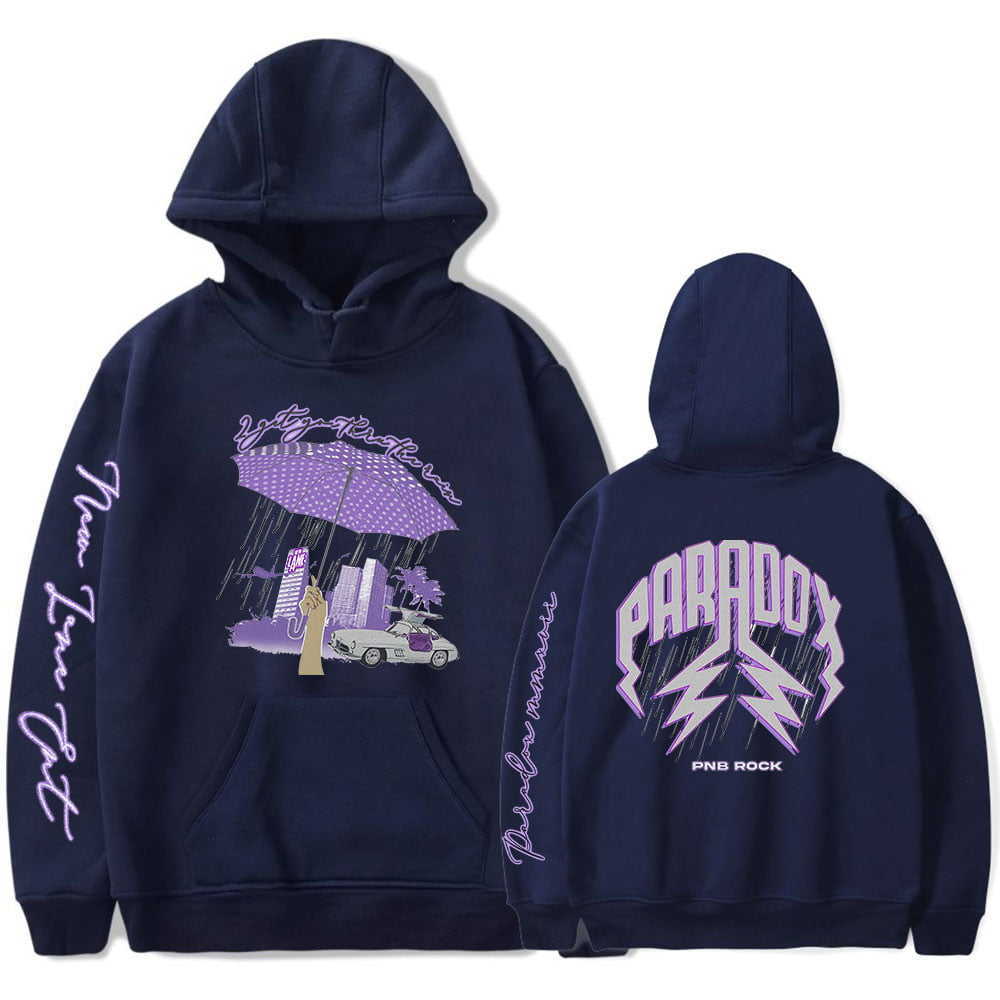 

PNB ROCK PNBROCK Merch Hoodies Winter Men/Women Hooded 2GYTTR X PARADOX R.I.P RIP Long Sleeve, Black