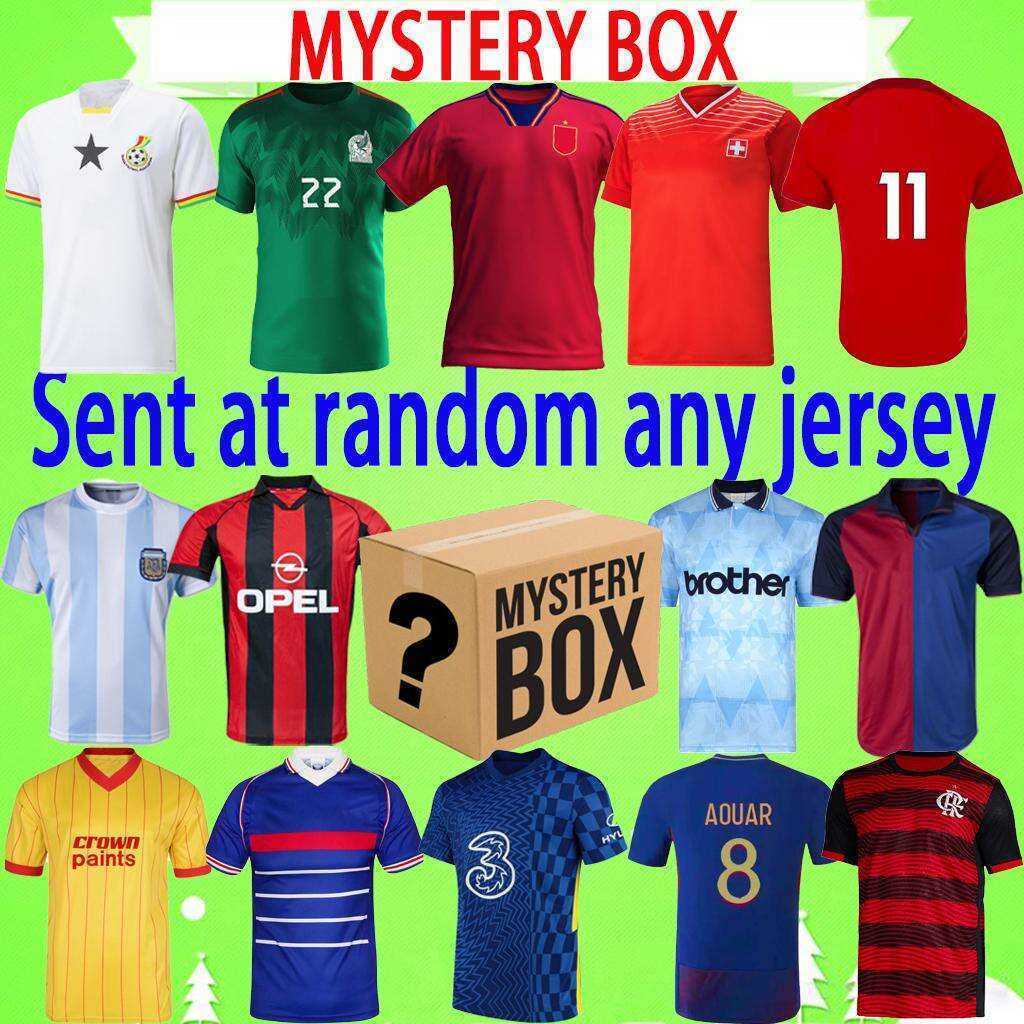 

Soccer Jerseys MYSTERY BOXES 2022 world cup national team blind box Toys Gifts 2023 birthday present retro Uniform vintage Sent at random, Any jersey