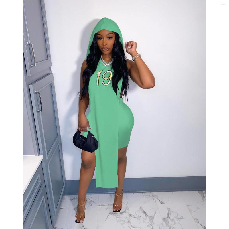 

Women' Tracksuits 2022 High Street Young Sexy Spit Letter Hooded Tank Sleeve X-Long Top Short Pants Skinny Women 2 Piece Set, Black