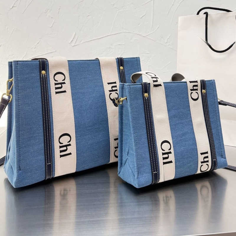 

Designer Bag Trendy Brand Ch Handbag Canvas Shoulder Messenger Bags Fashion Color Matching Large Capacity Shopping tote Hot 2023, Sky blue