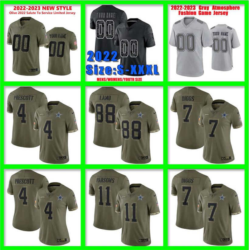 

Micah Parsons Ezekiel Elliott Jersey Tee Dallas''Cowboys''ELLI Dak Prescott Ezekiel Elliott Trevon Diggs Custom WOMEN 2022 Salute To Service, Custom any name number
