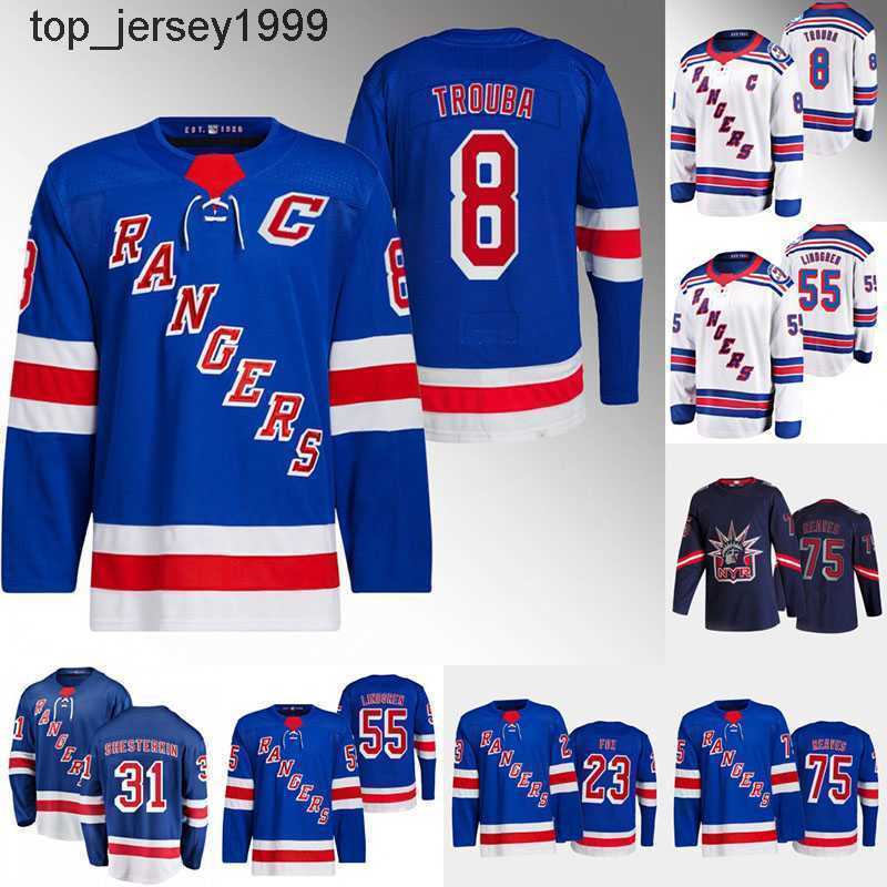 

NY 8 Jacob Trouba C Patch Jersey Rangers Mika Zibanejad Ryan Lindgren Chris Kreider Alexis Lafreniere Artemi Panarin Kaapo Kakko Ryan Reaves, Womens blue with patch s-xxl