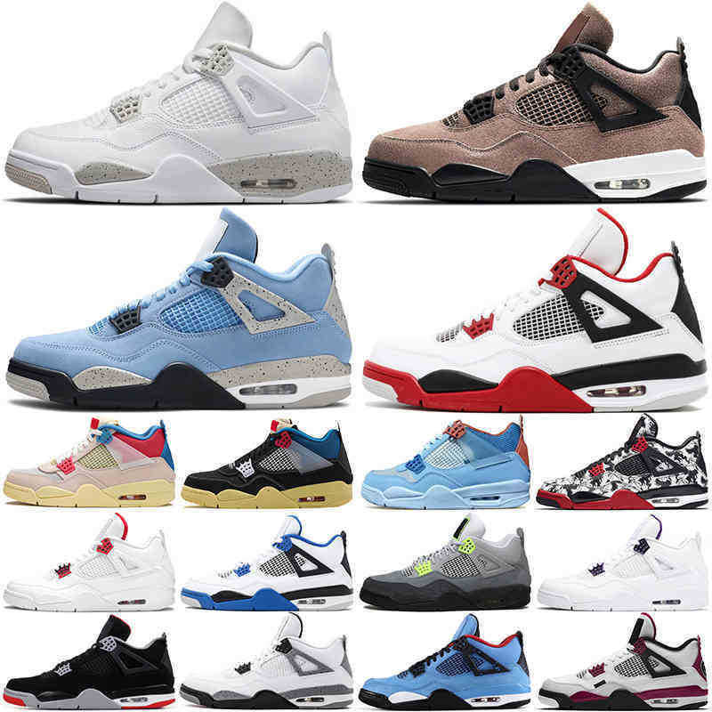 

With er BOX University Blue 4 Outdoor Shoes mens jumpman 4s White Oreo Union Guava Taupe Haze outdoor men women sport sneakers, 4s 7-13 thunder