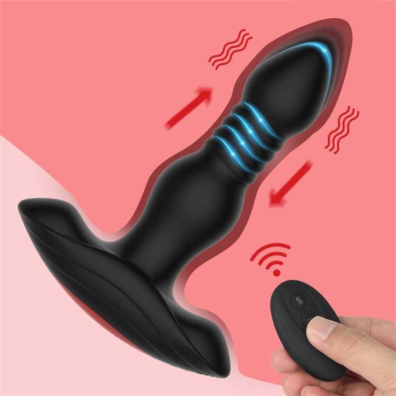 Sex Toy Massager telescopic Anal Vibrator Thrusting Dildo Vibrators Wireless Remote Control Male Prostate Stimulator Butt Plug Anus Sextoys for M