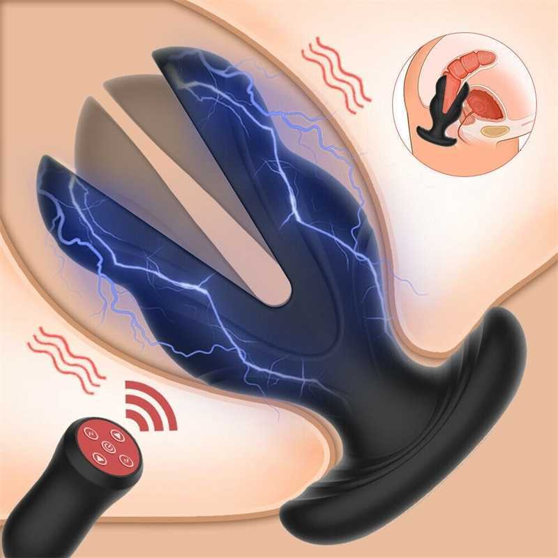 Sex Toy Massager electric Shock Anal Expansion Vibrator Wireless Remote Control Vibrating Butt Plug Men Prostate Massager Clitoris G-spot Toys