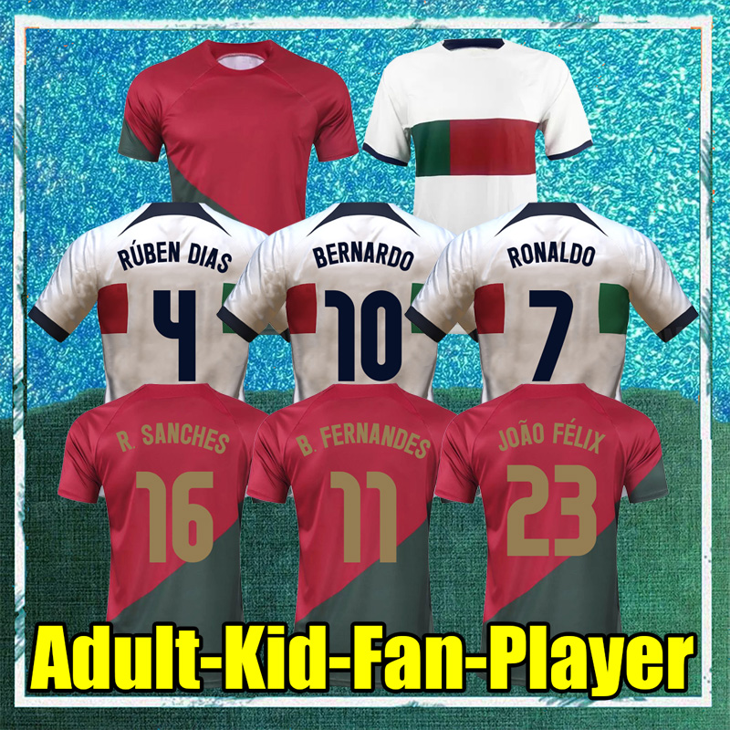 

2022 Portugal soccer jersey Bruno FERNANDES DIOGO J. world cup 2022 Joao Felix 22 23 Football shirt RONALDOs Men Women Kids Kit 1052039 jersey, Home