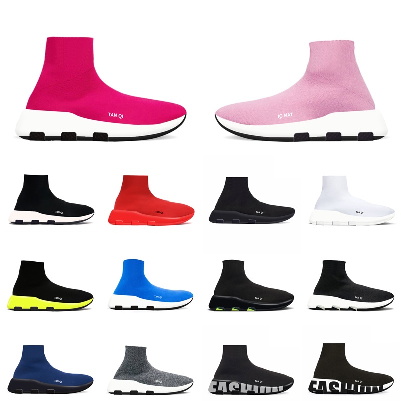 

Paris designer sock speed runner 1.0 lace-up shoes casual women men runners sneakers socks boots platform Stretch Knit trainers Balencaiga Sneaker 36-44, (5)