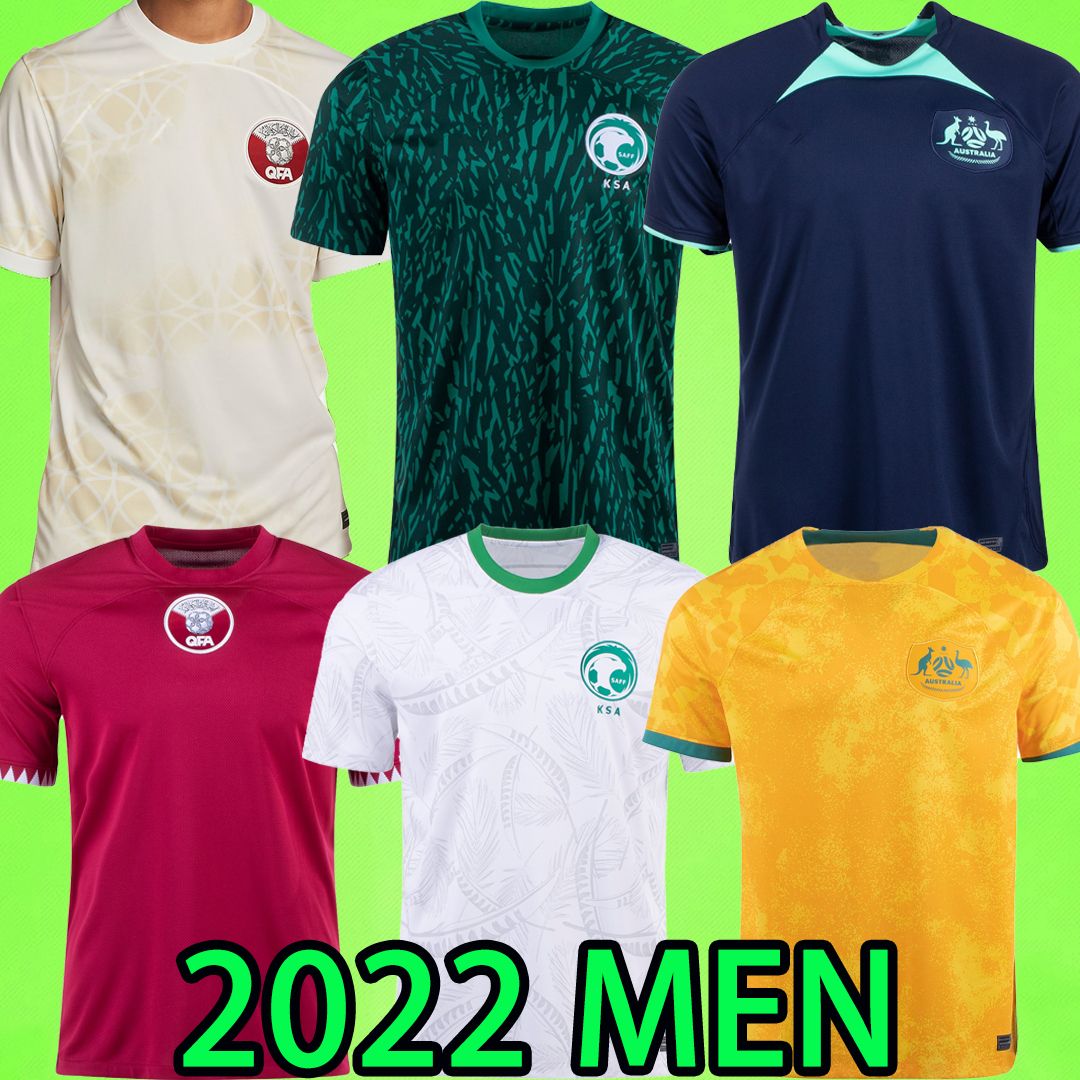 

23 Qatar Soccer Jerseys Australias SAUDI ARABIA EGAN Brewster Doyle BERGE McBurnie AFIF ALI HATEM HAYDOS BOUDIAF HASSAN MUNTARI KHOUKHI ASAD Baldock Football, 2022