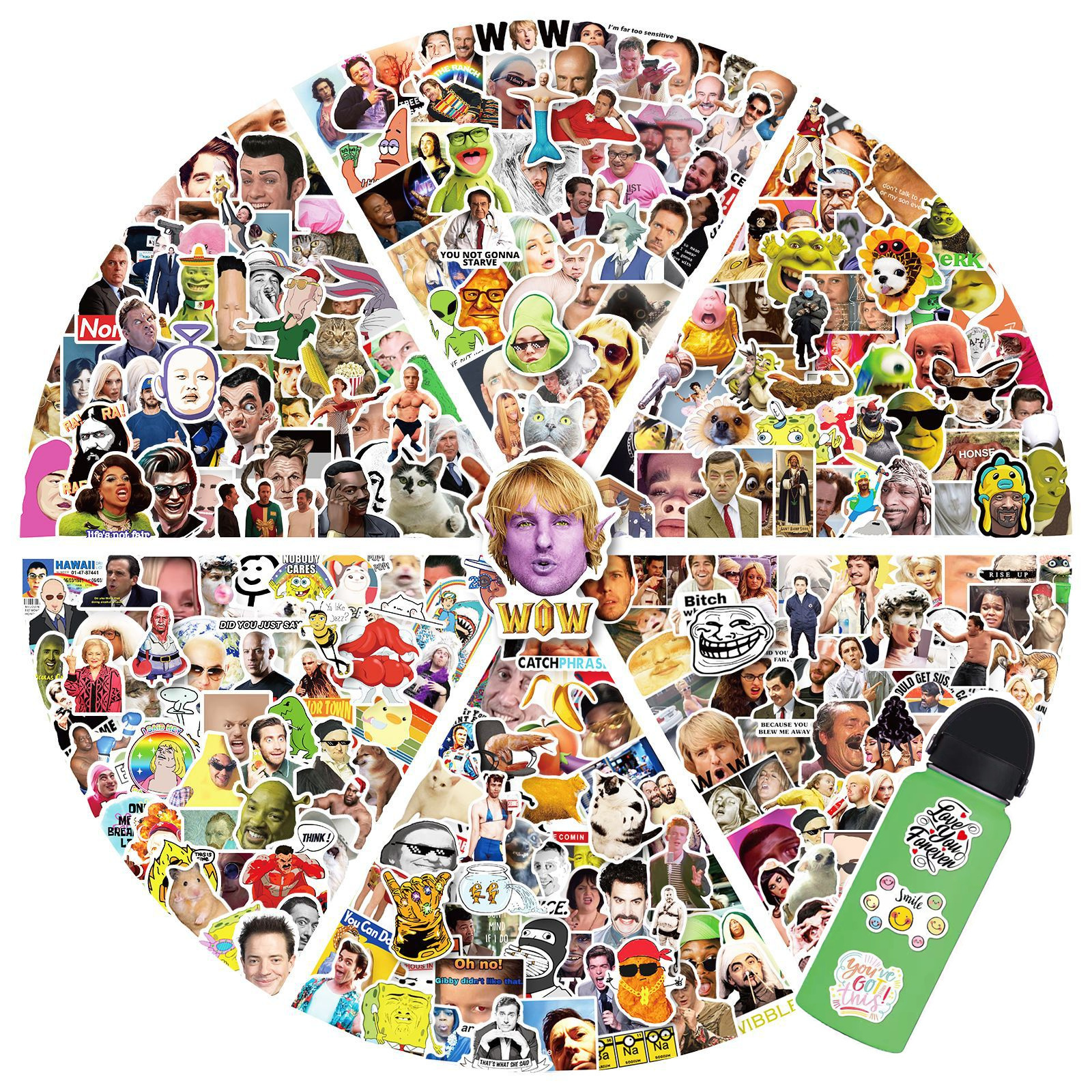 

100PCS Meme Stickers Pack Vintage Cartoon Graffiti Stickers for DIY Luggage Laptop Skateboard Motorcycle Bicycle Decals, Multi colors
