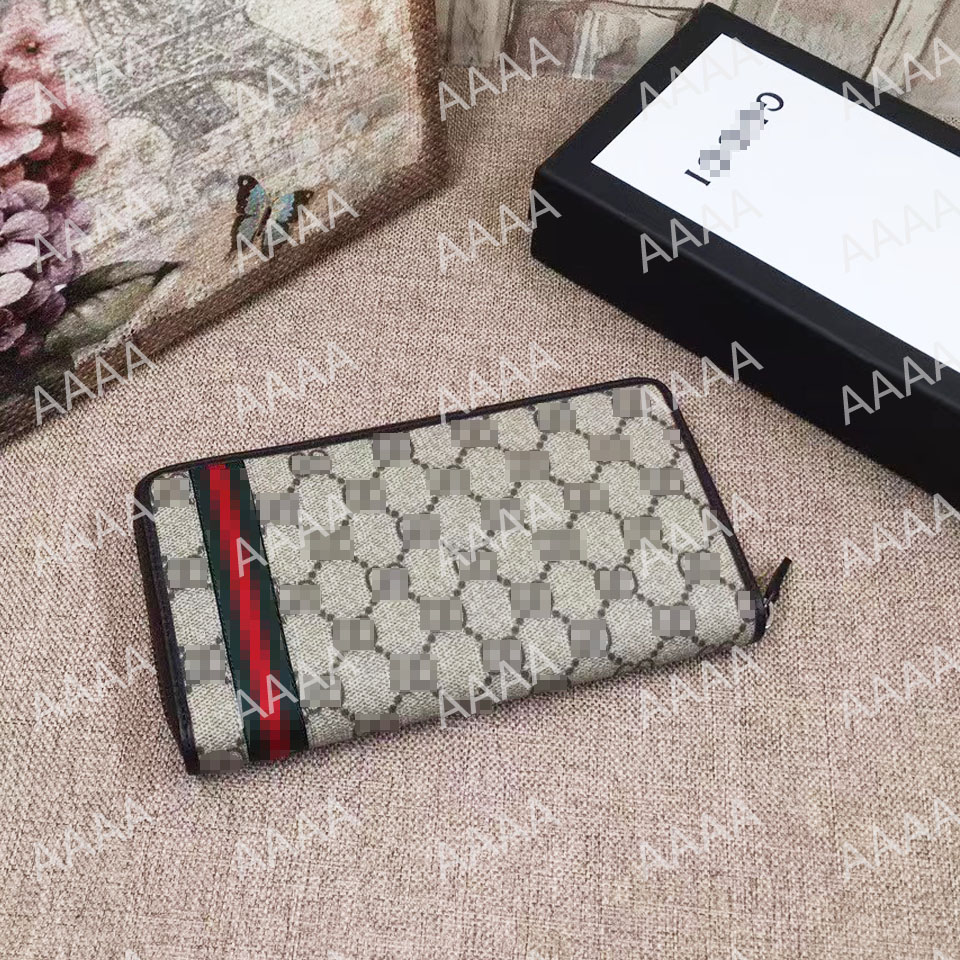 

zipper WALLET cards coins men leather purse card holder women Designer wallet bags clutch handbag with box GGs GGity YSLity louiseity LVs Viutonity, Black red embossed