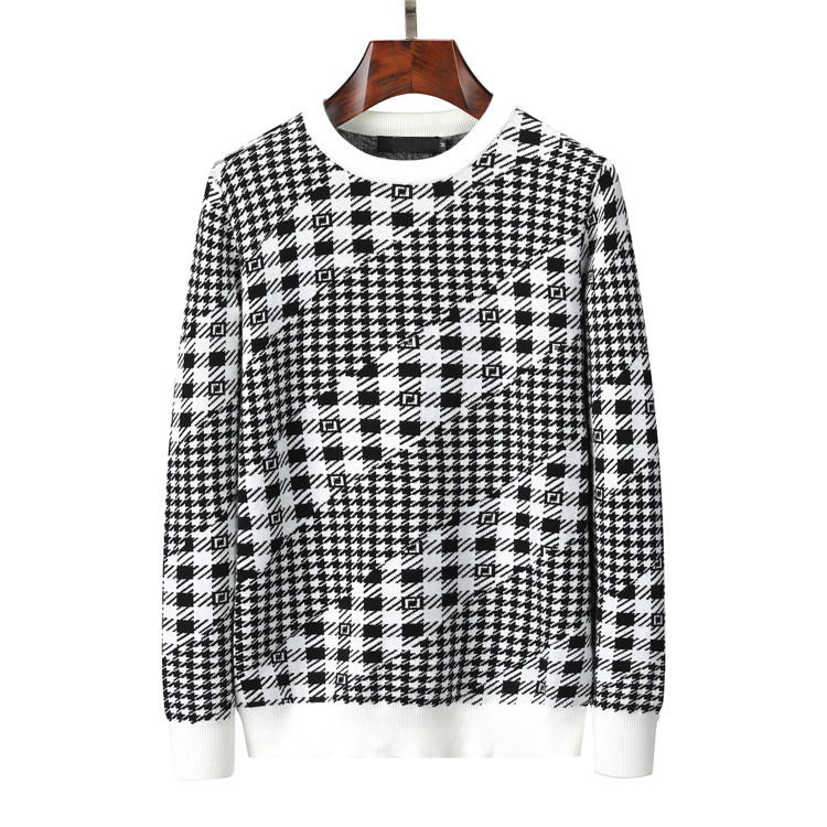 Fashion Autumn Winter Designer Men Sweater Long Sleeve Hoodie Hip Hop Thousand-bird pattern jacquard Womens Sweaters Sweatshirts Casual Jumper Cl