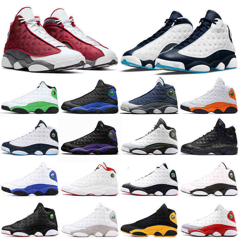 

Jumpman 13s 13 Men Outdoor Shoes Dark Powder Blue Court Purple Red Flint Black Bat Aurora Green Mens Women Outdoor Sports Trainers, 13s 7-13 red flint