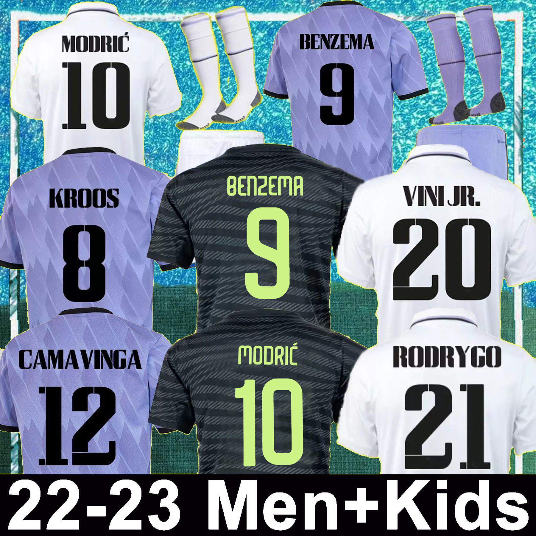 

2023 Real Madrids BENZEMA Finals soccer jersey 22 23 football shirt ALABA MODRIC camiseta men kids 2022 uniforms tee shirts tops 1052013 jersey, Away lfp