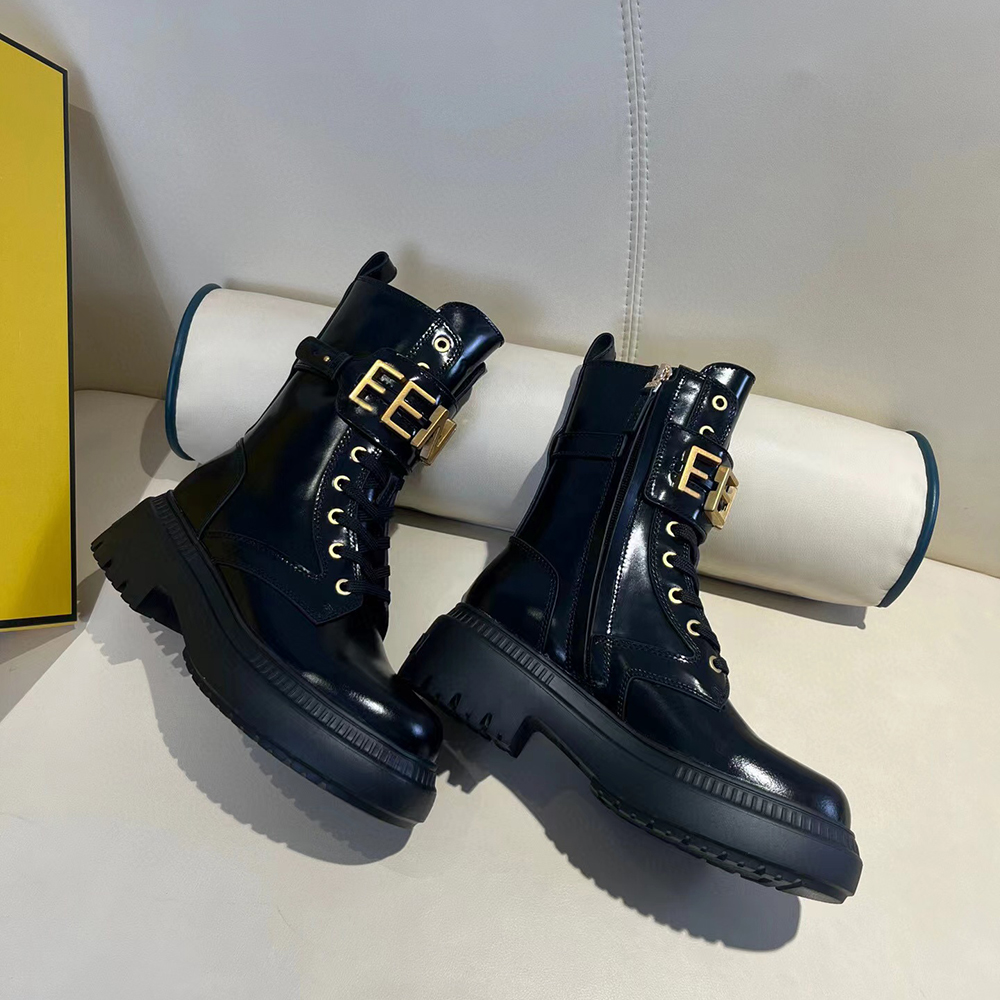 

Martin Boots Knight Boot Outdoor Bootie Luxurious Designer Fashion Cowskin Leather High End Top Level Quality Laces Adjustable Zipper Opening Black Ladies, 5#gifts are not sold separately