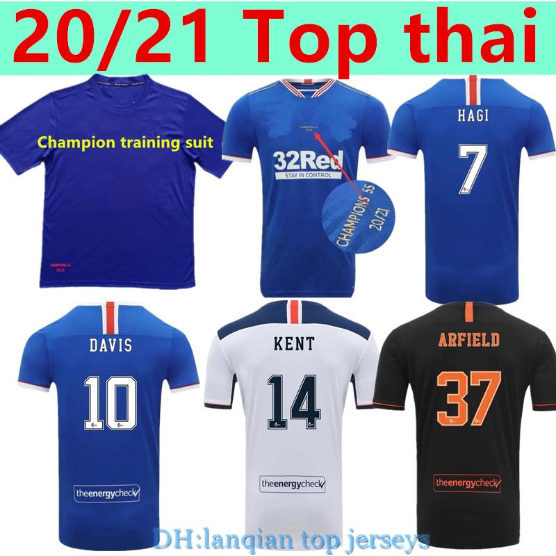 

Soccer 20 21 Glasgow Rangers Soccer Jerseys Champion 55 training suit version DEFOE HAGI MORELOS KENT STEWART men football jersey, 20/21 champion training suit