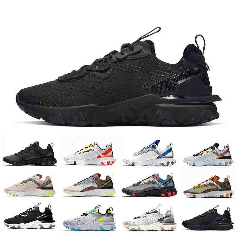 

2022 React vision 87 55 men women running shoes Triple Black Iridescent White Vast Grey Honeycomb Worldwide Schematic Tour Yellow Sail mens, Pay for box