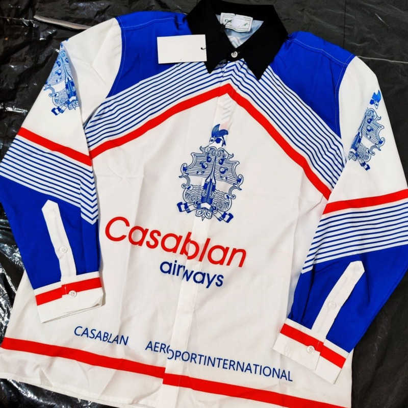 

Casa mens Casual shirts Casablanc Silk Long Sleeve designer t shirt man Hawaiian Print Hip Hop Loose Lapel Cardigan tshirt style 7QLX, No.20