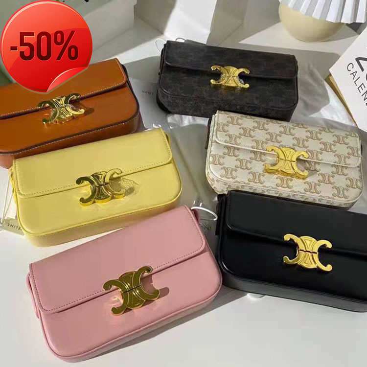 

50% Off Factory Sale Clearance Designer Evening Bags Tote Armpit Female 2022 New Fashion Cross Shoulder Portable Small Square, Yellow