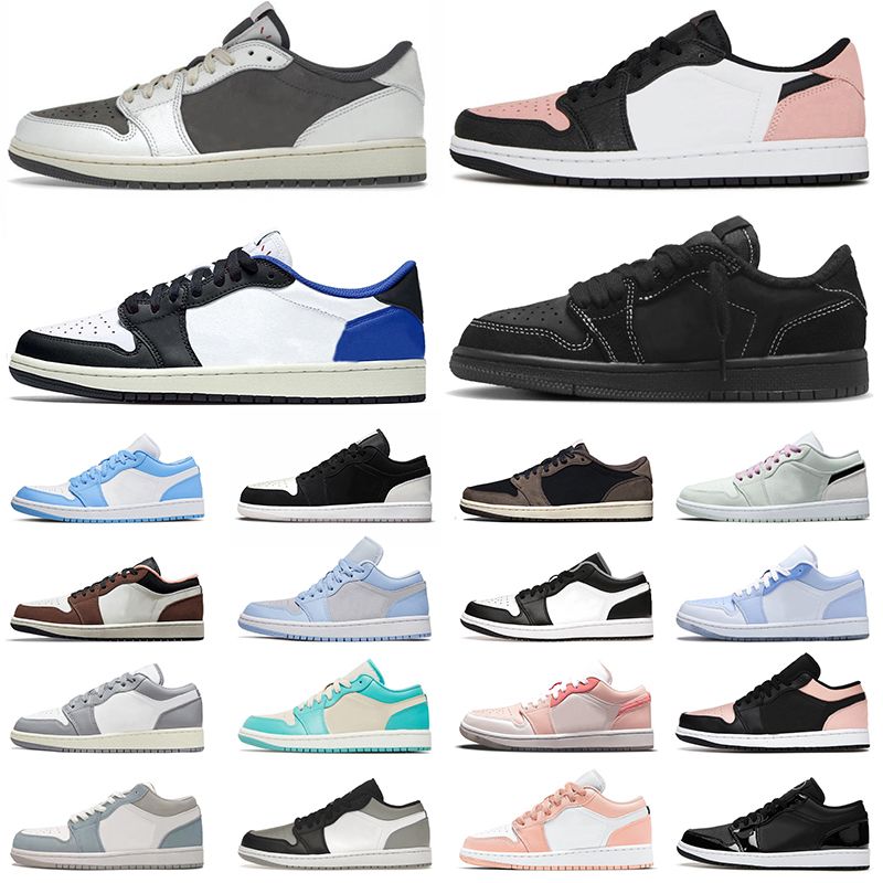 

Jumpman 1 Low Basketball Shoes For Mens Womens Retro Designer Ts x Black Phantom Reverse Mocha Fragment Bleached Coral Sports Sneakers Trainers Big Size 12 Outdoor, 36-46 shadow toe
