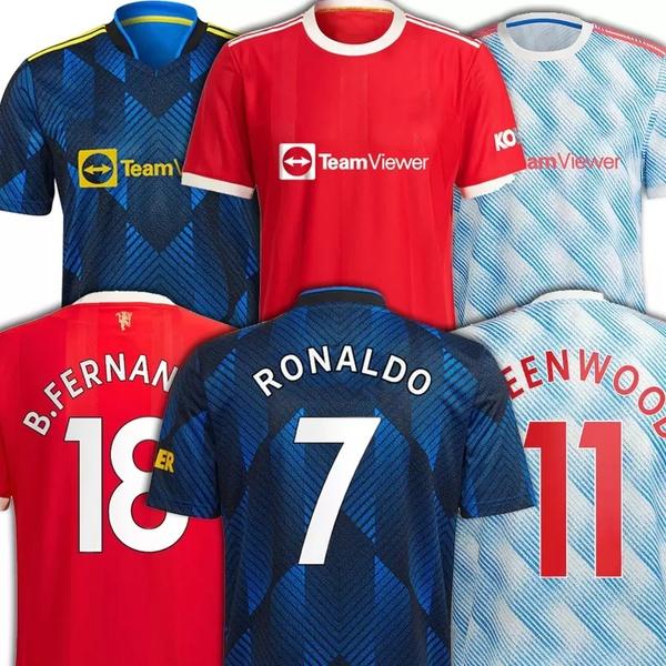 

Soccer jerseys Cristiano 7 RONALDO SANCHO Manchester soccer Jerseys RED UNITED B.FERNANDES BRUNO FERNANDES MARTIAL UTD POGBA RASHFORD footba, 21 22 third kids