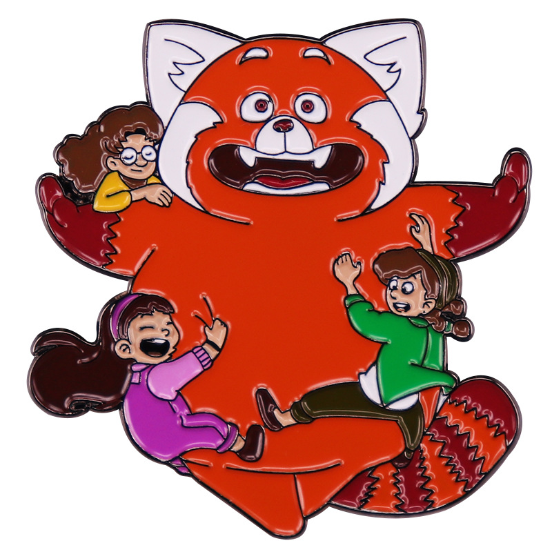 

Turning Red brooch Animated Film Youth Metamorphosis Brooch Metal Badge Accessory Gift pin badges, As picture