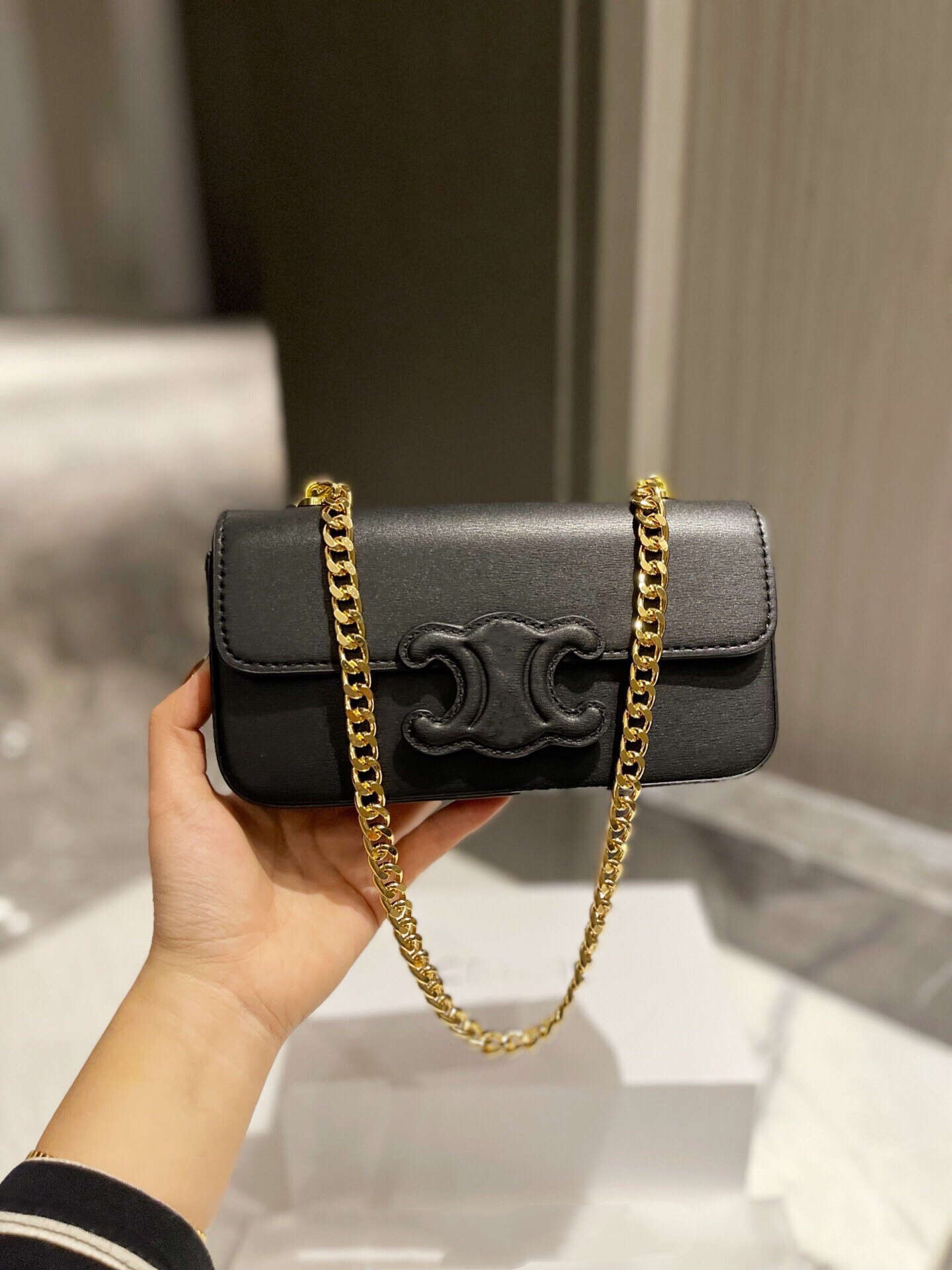 

Cross Body Classical fashional Luxury Chain Bags Fashion Plaid Flower Brand Wallet Vintage Ladi Brown Leather Handbag digner shoulder bag with, Box