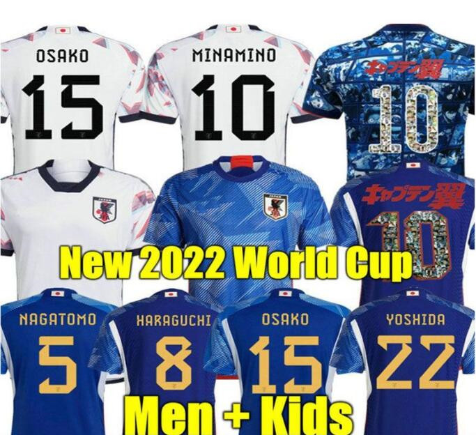 

2022 Japan Soccer Jersey NAGATOMO Captain Tsubasa Home away Shirt ATOM 2023 football Shirt uniform MINAMINO HARAGUCHI KUBO SHIBASAKI ITO YOSHIDA KAMADA, 2022 home