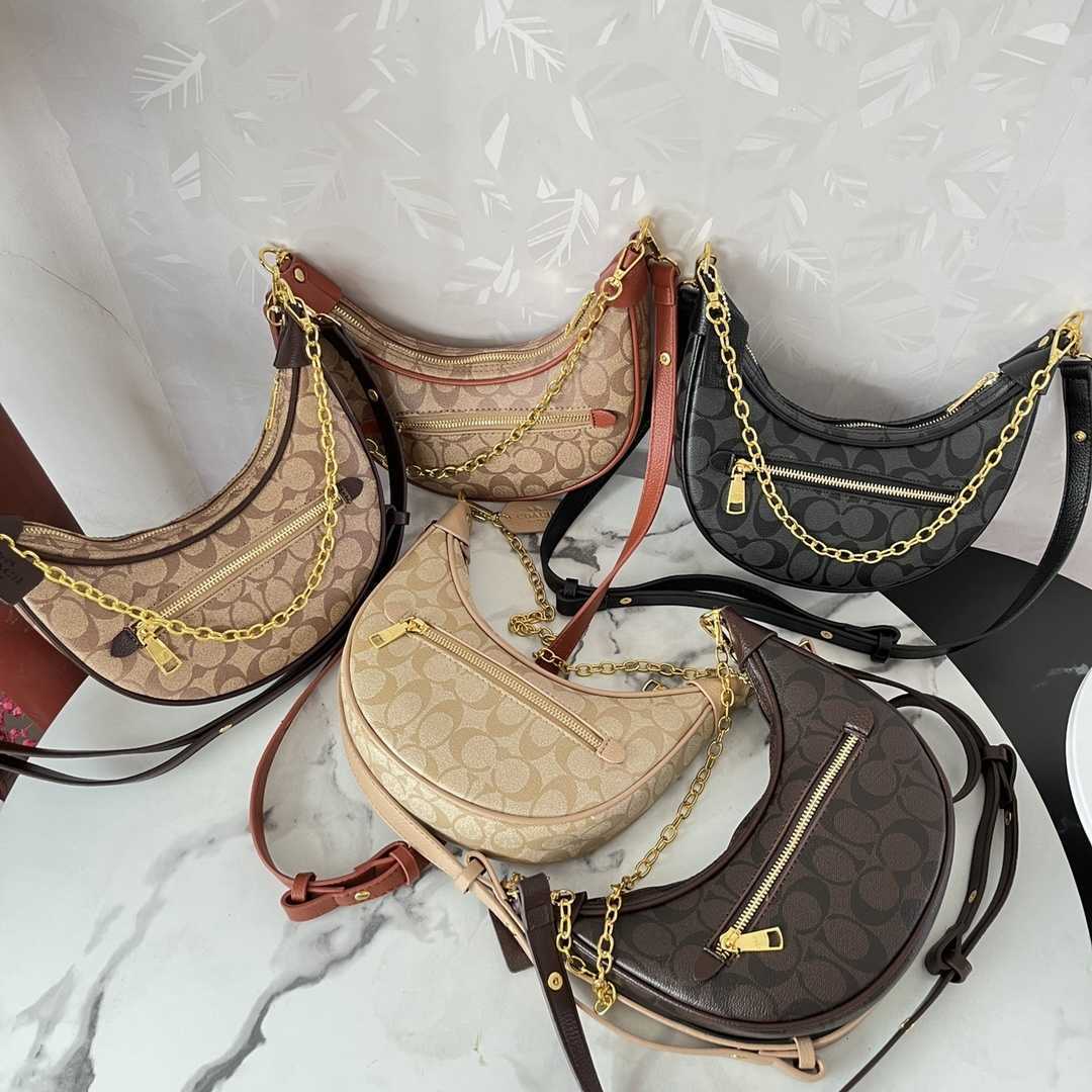 

27 eyebrow trimmer coach women leather handbag shopping crossbody messenger Chain flap bag tote shoulder bag, As pic